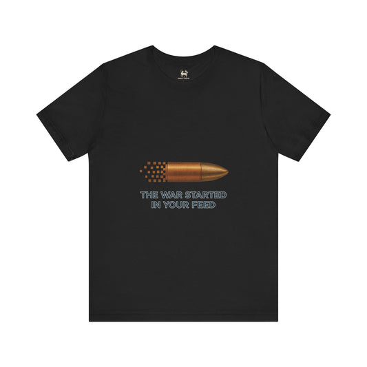 It Started In Your Feed  | Unisex Jersey Short Sleeve T-Shirt, Thought-Provoking Apparel