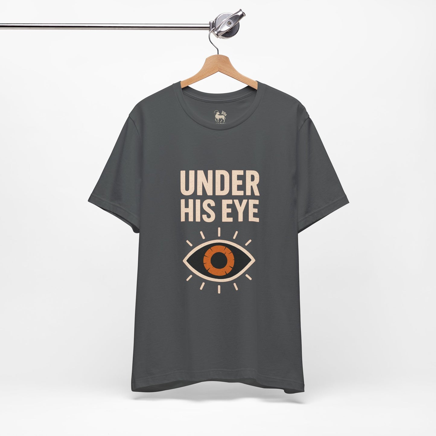 Under His Eye  | Unisex Jersey Short Sleeve T-Shirt, Thought-Provoking Apparel