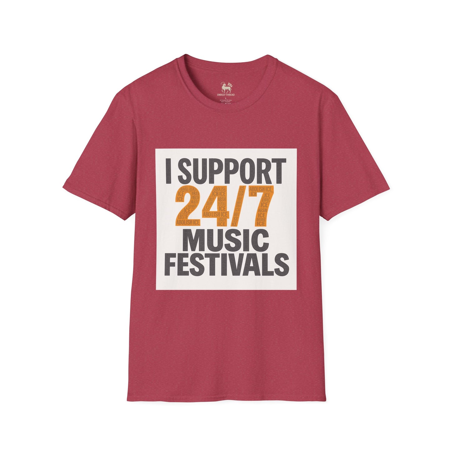I Support 24/7 Music Festivals | Unisex Softstyle Shirt