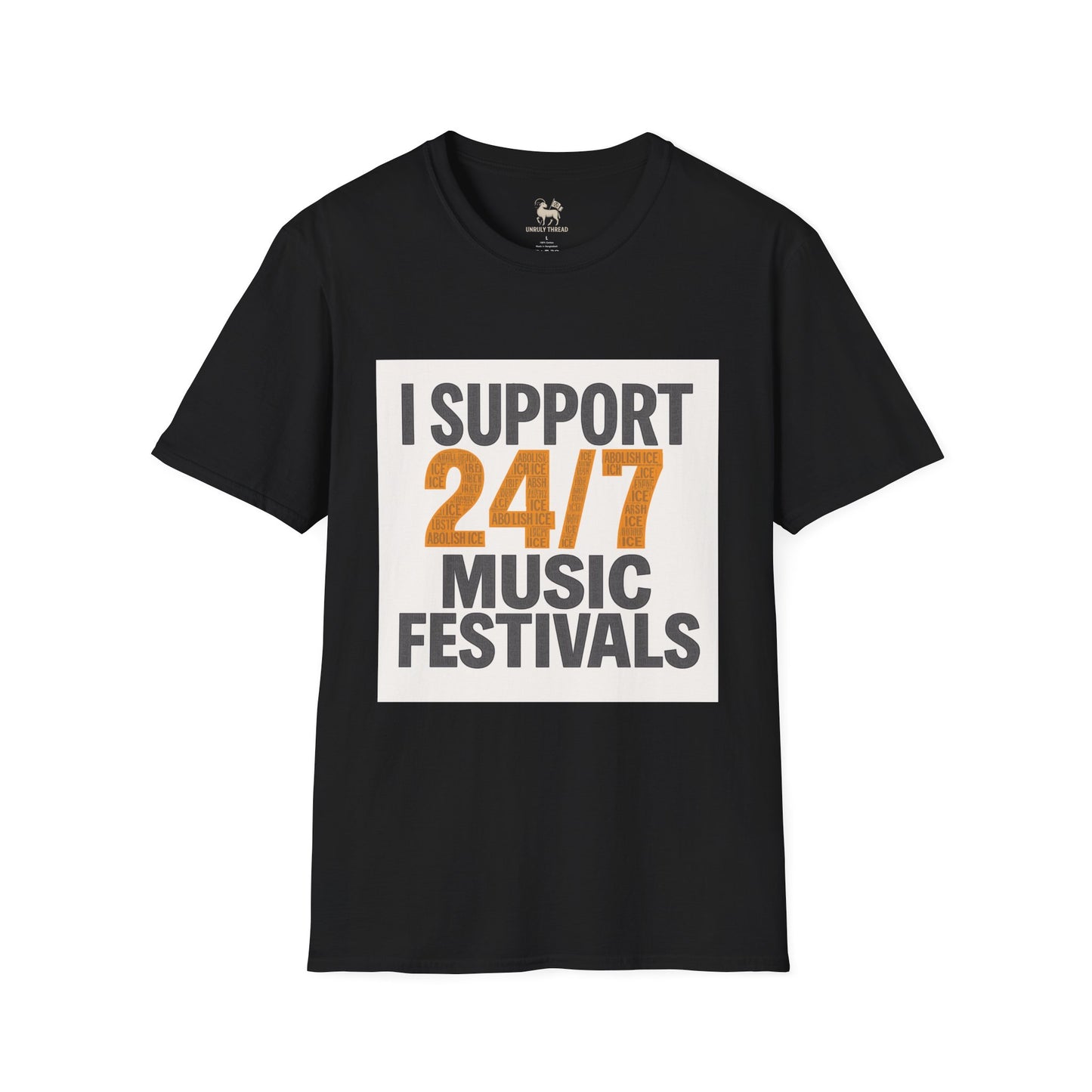 I Support 24/7 Music Festivals | Unisex Softstyle Shirt