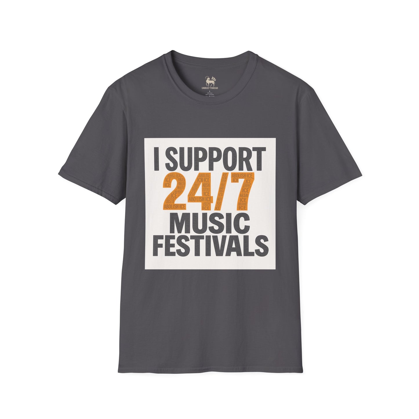 I Support 24/7 Music Festivals | Unisex Softstyle Shirt
