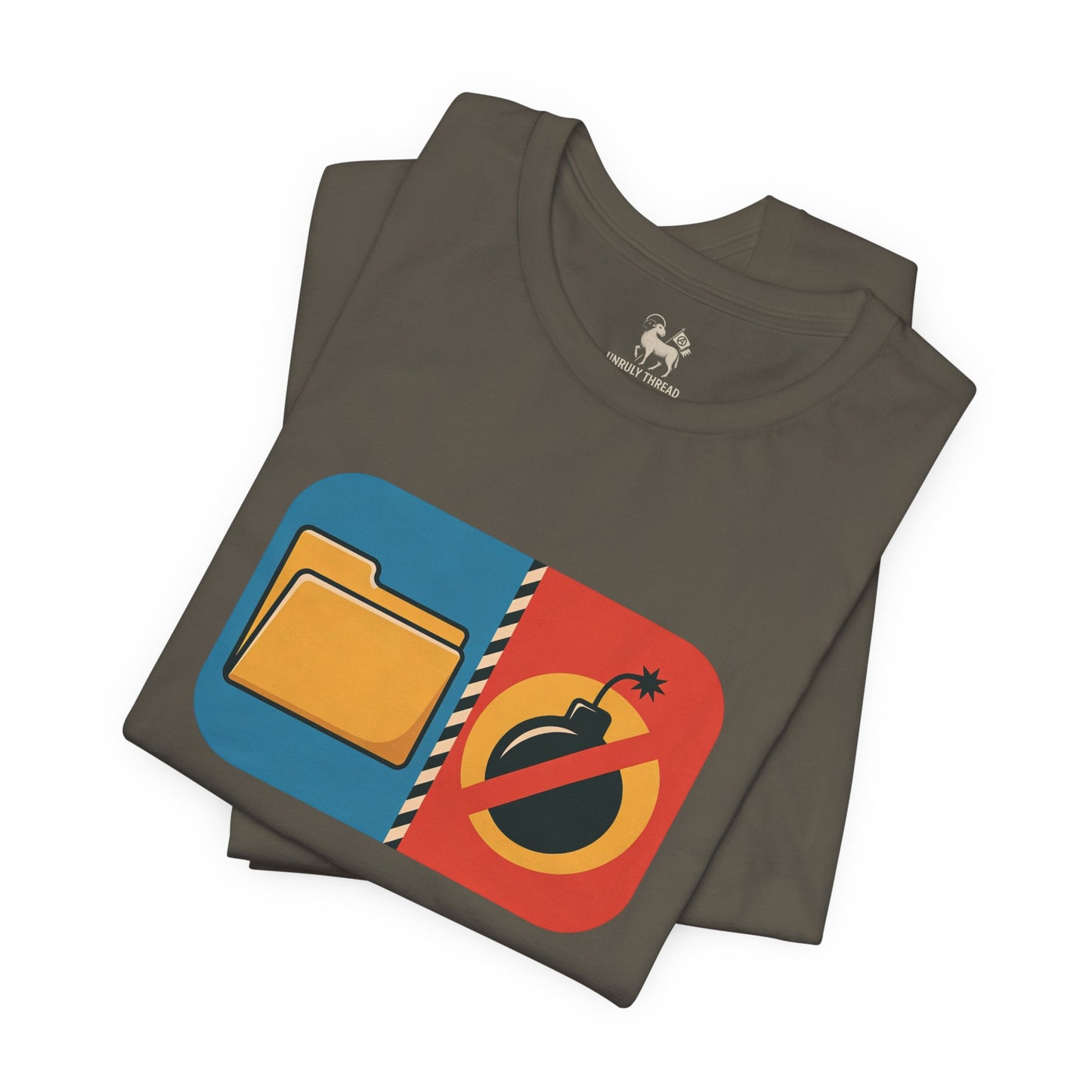 Drop the Files, Not Bombs — Minimal Icon Tee