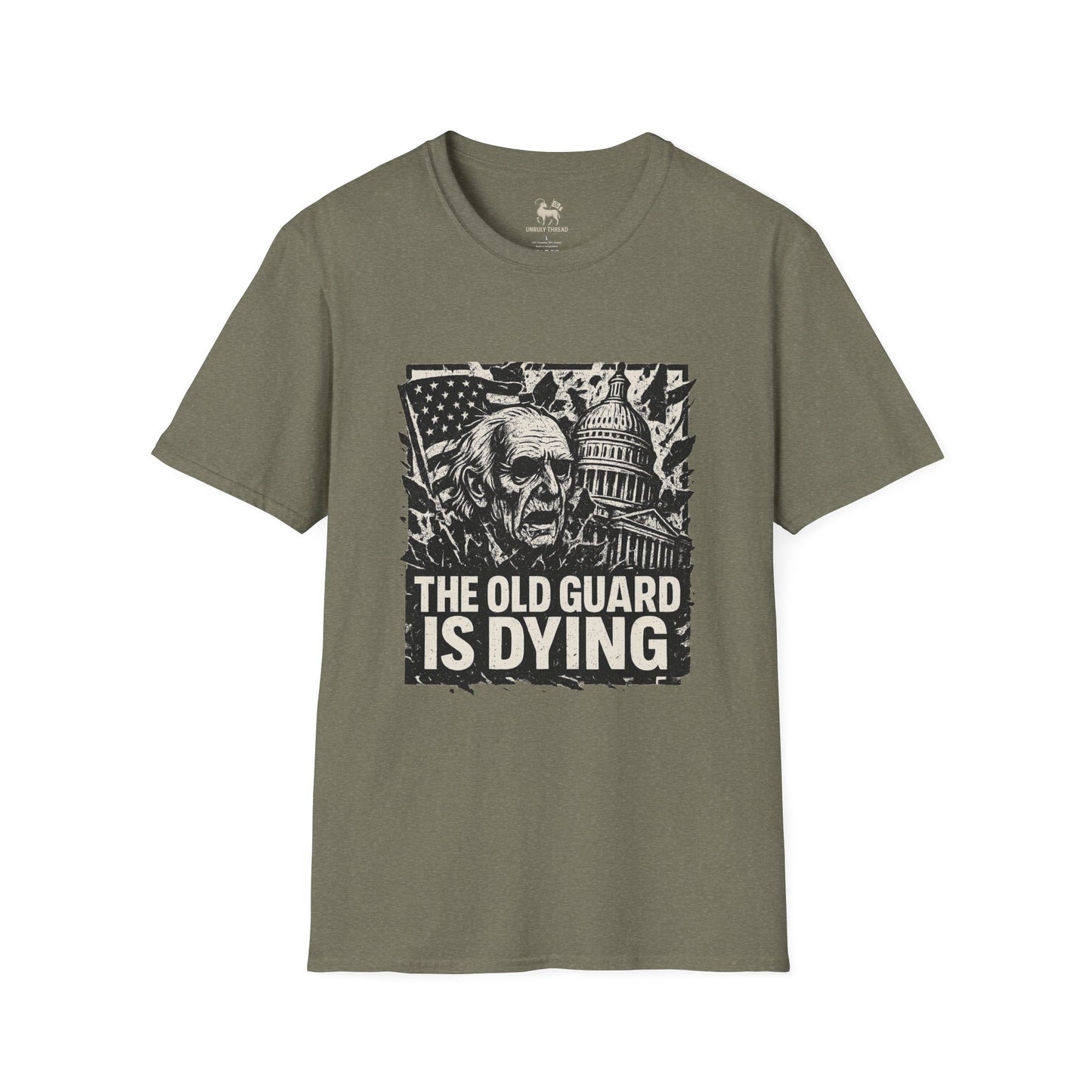 The Old Guard Is Dying– Drop 004 | Unisex Softstyle Protest Shirt