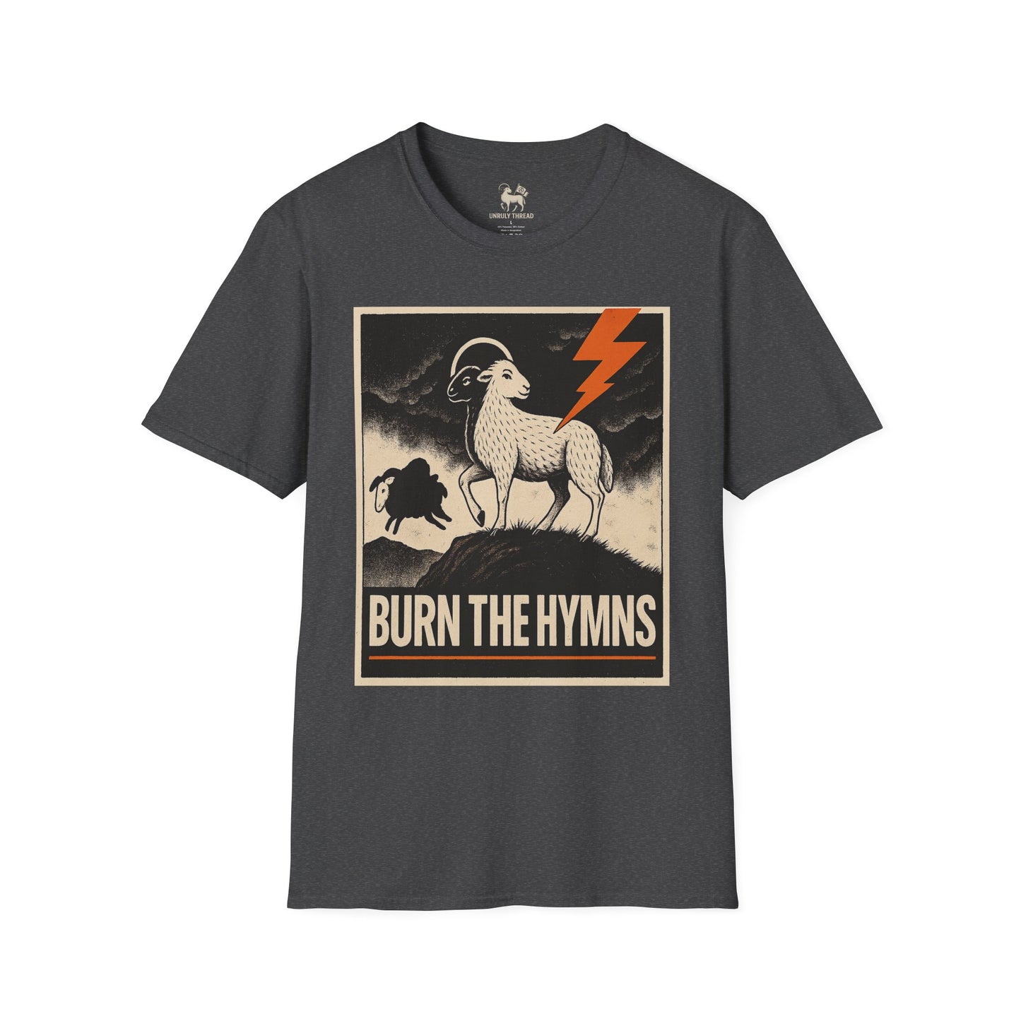 Burn the Hymns Tee – Drop 001 | Unisex Softstyle Protest Shirt
