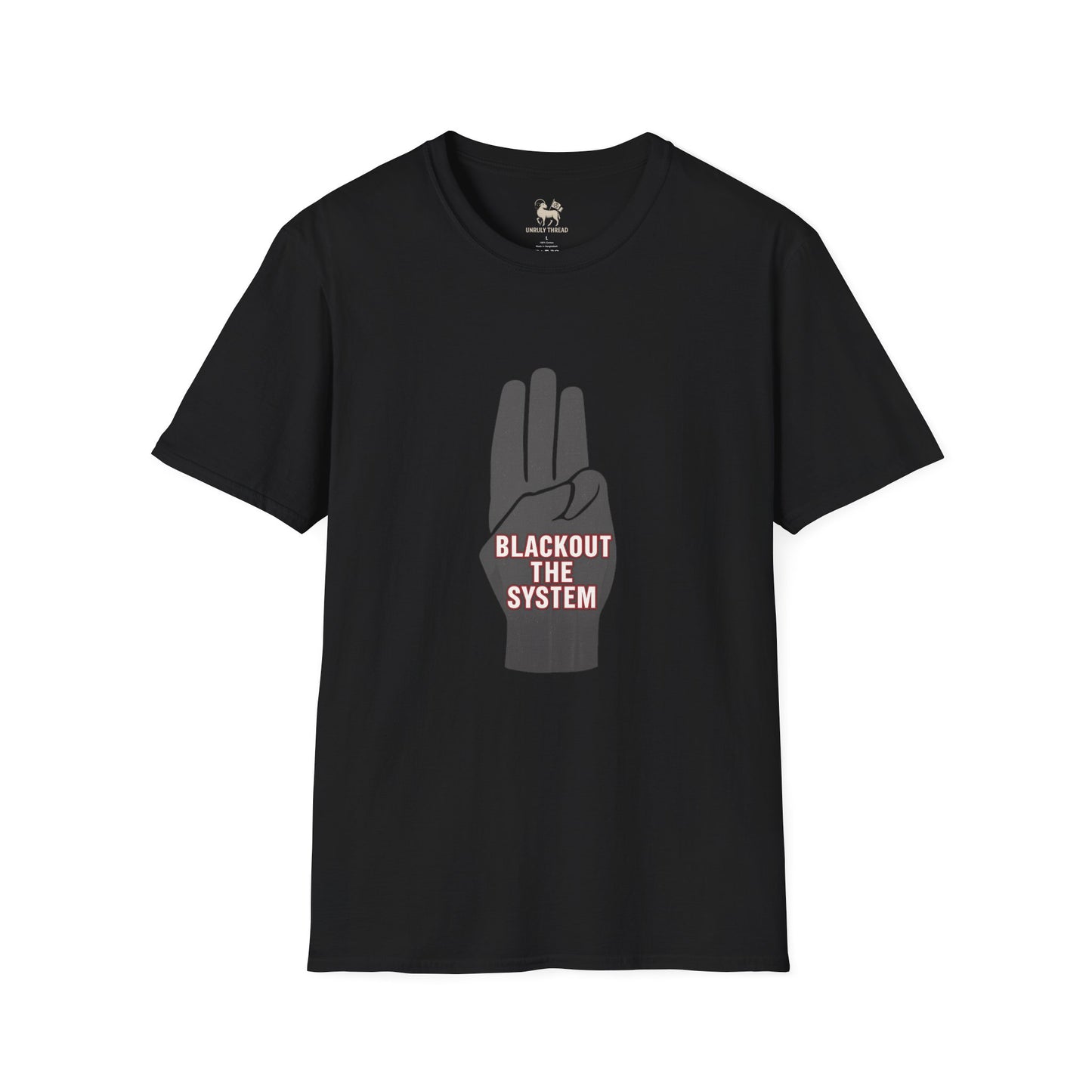 BLACKOUT THE SYSTEM T-Shirt | Activist Apparel by Unruly Thread