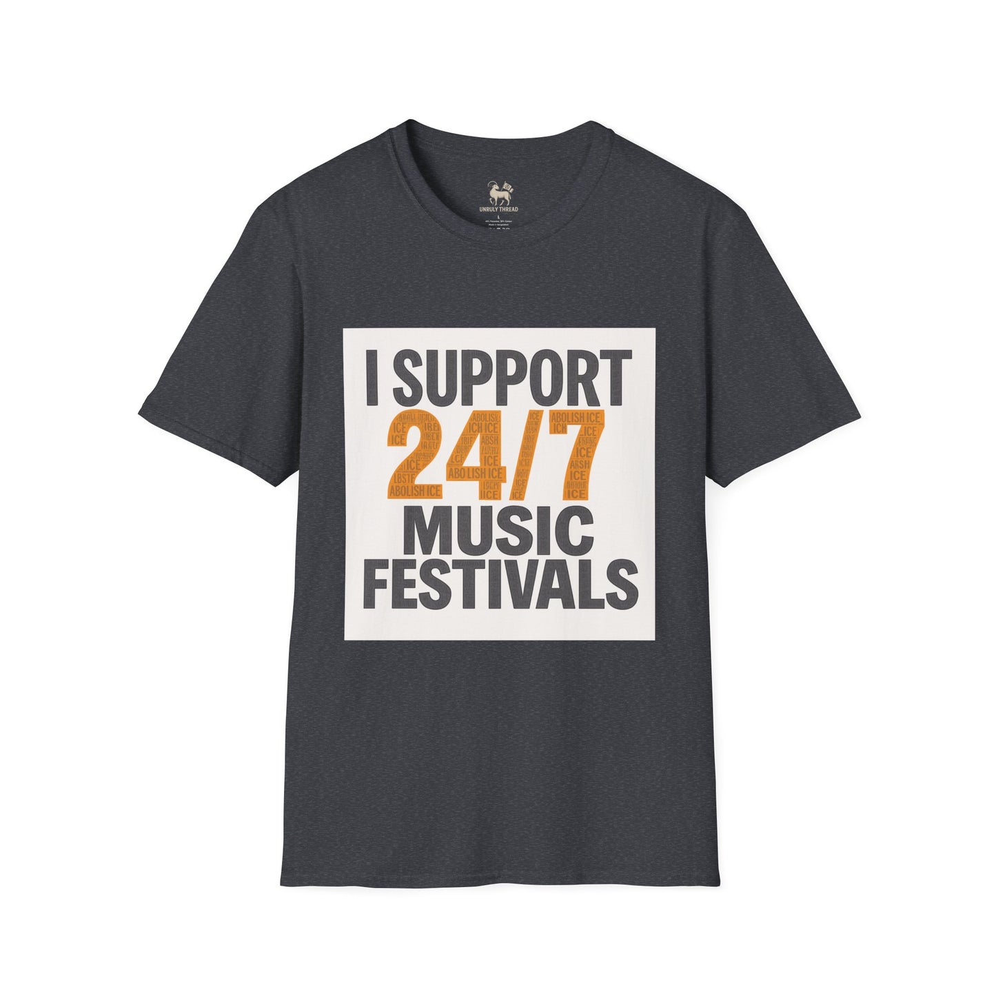 I Support 24/7 Music Festivals | Unisex Softstyle Shirt