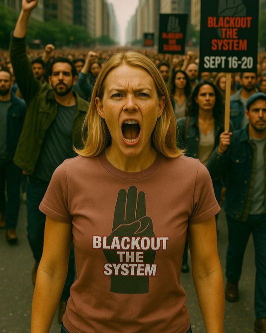 BLACKOUT THE SYSTEM T-Shirt | Activist Apparel by Unruly Thread
