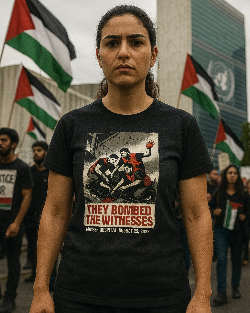 🩸 THEY BOMBED THE WITNESSES | Activist Apparel by Unruly Thread