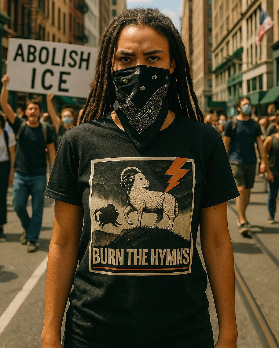 Burn the Hymns Tee – Drop 001 | Unisex Softstyle Protest Shirt