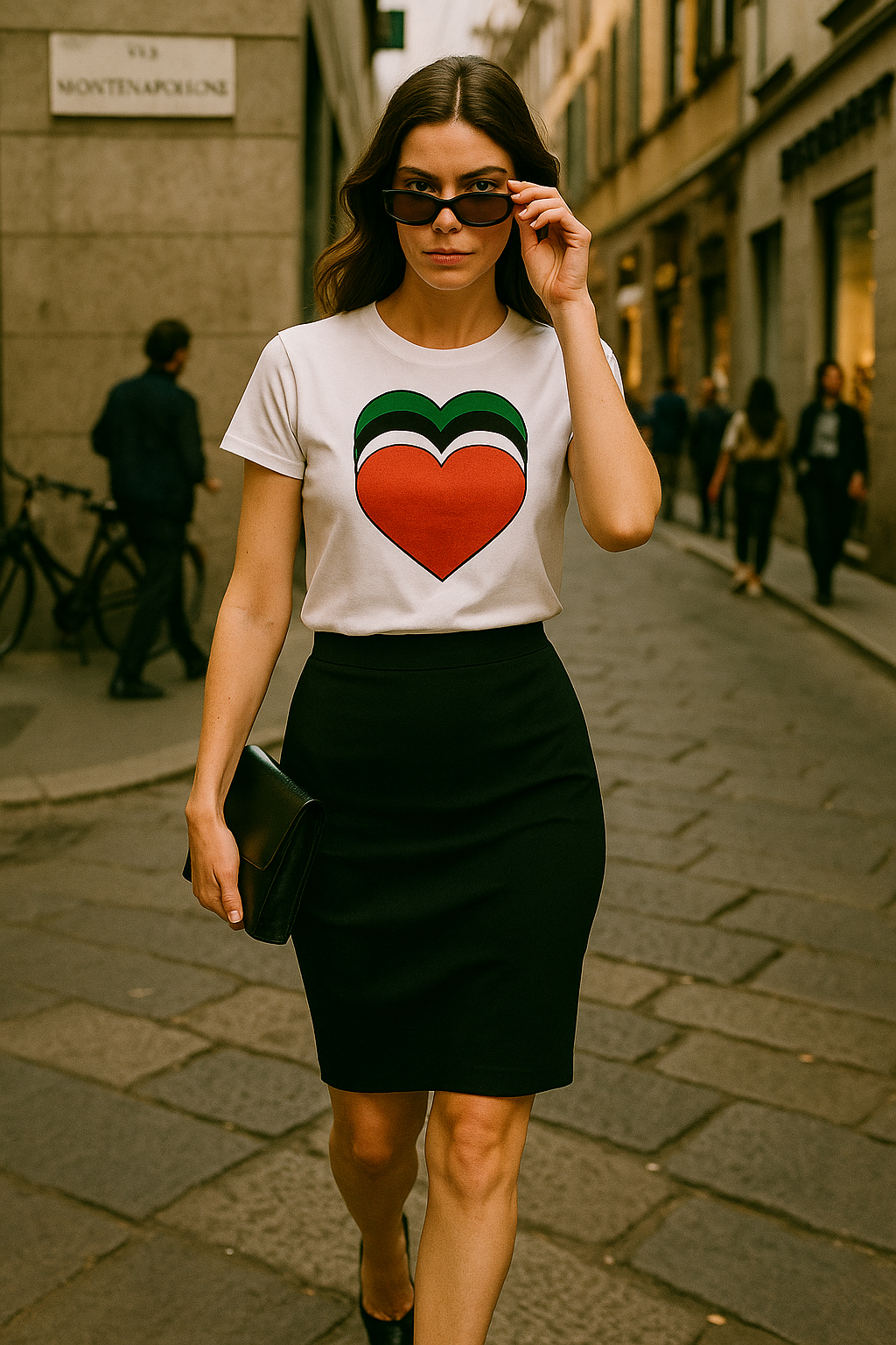 Four Hearts - Palestine | Unisex Jersey Short Sleeve T-Shirt, Thought-Provoking Apparel