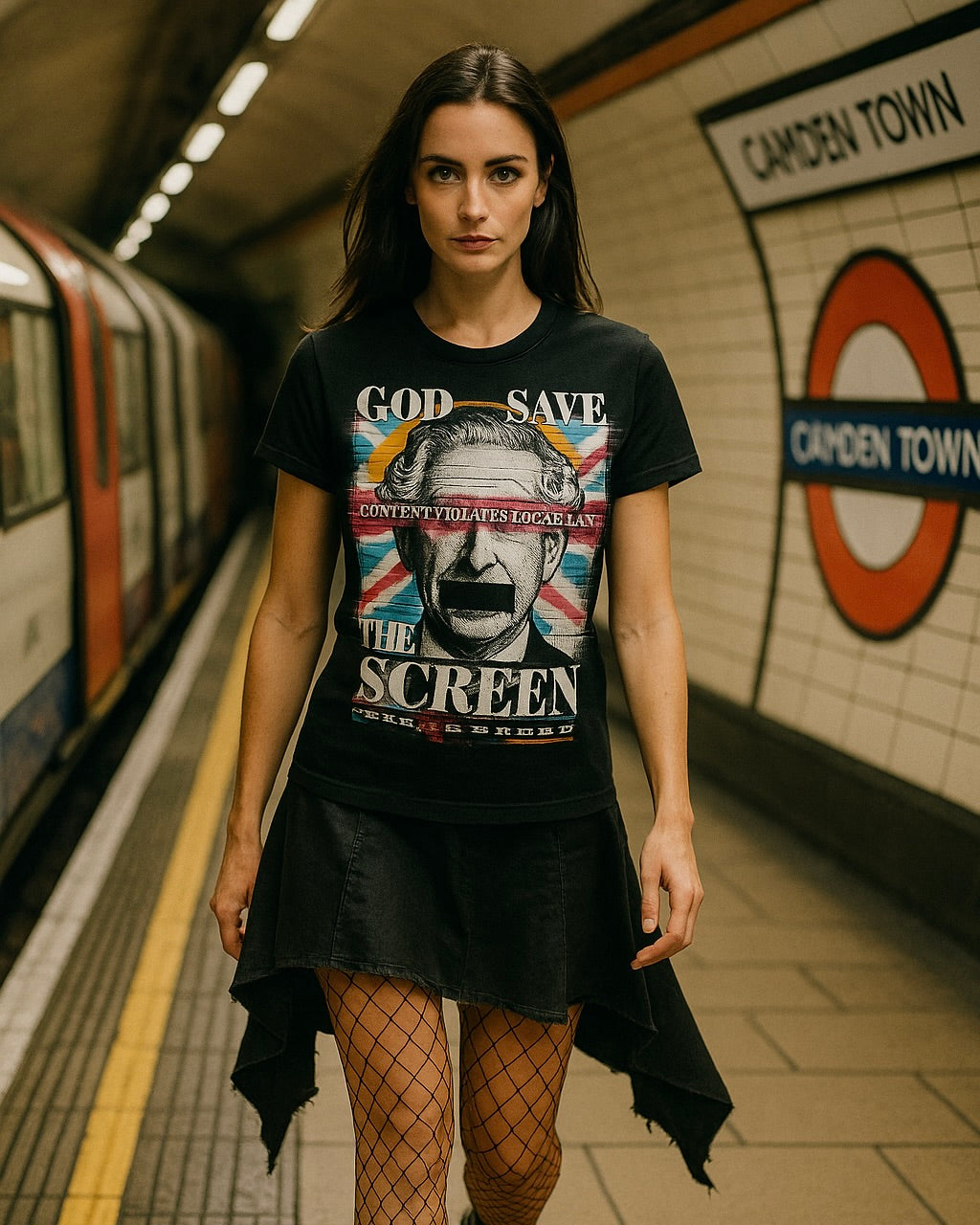 God Save The Screen – Protest Tee (UK Online Safety Act Edition) | Unisex Jersey Short Sleeve T-Shirt, Thought-Provoking Apparel
