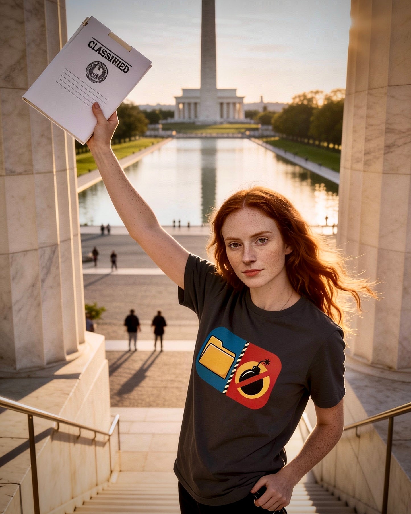 Drop the Files, Not Bombs — Minimal Icon Tee