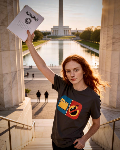 Drop the Files, Not Bombs — Minimal Icon Tee