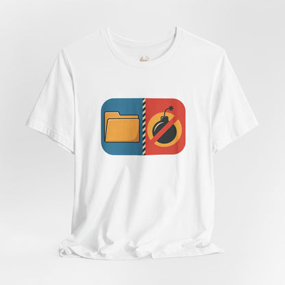 Drop the Files, Not Bombs — Minimal Icon Tee