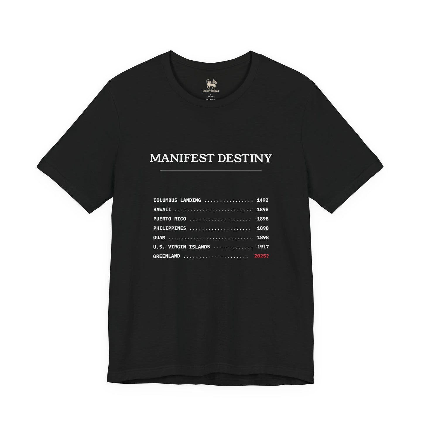Manifest Destiny Timeline Tee | Political History Shirt