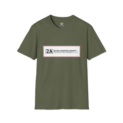 2A* | Second Amendment Warning Label | Minneapolis 1.24.26 | Constitutional Rights Tee