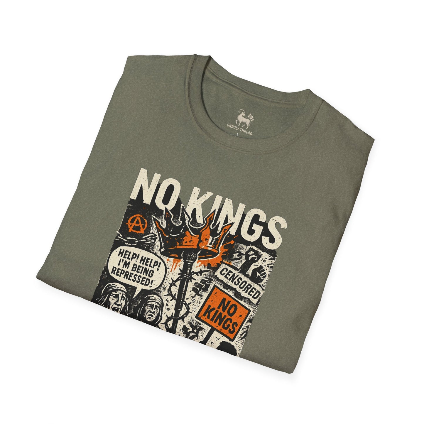 NO KINGS / NO CHAINS– Drop 002 | Unisex Softstyle Protest Shirt