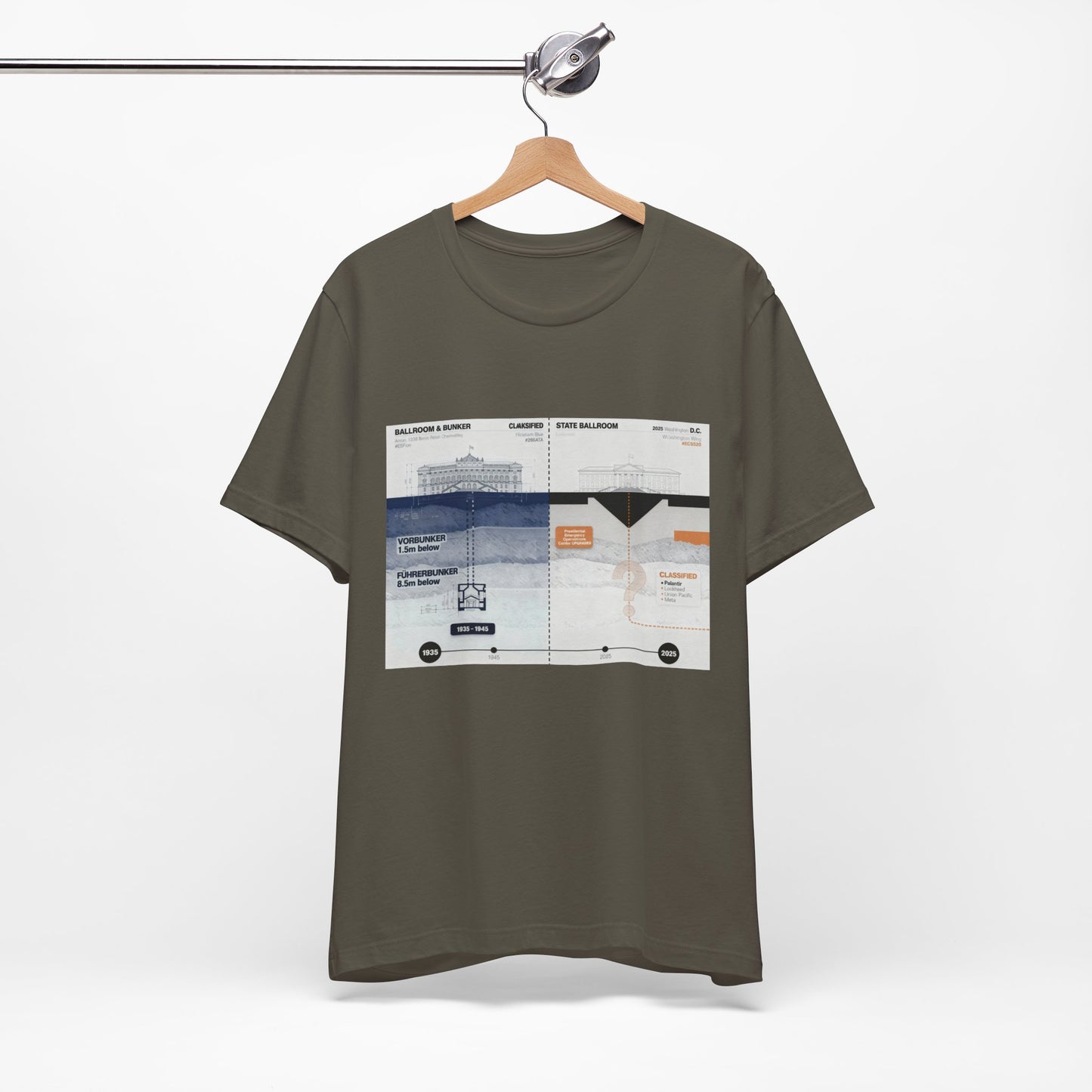 BALLROOM & BUNKER | Architectural Infographic Tee – Unisex Protest Shirt | Streetwear Washington D.C. Edition