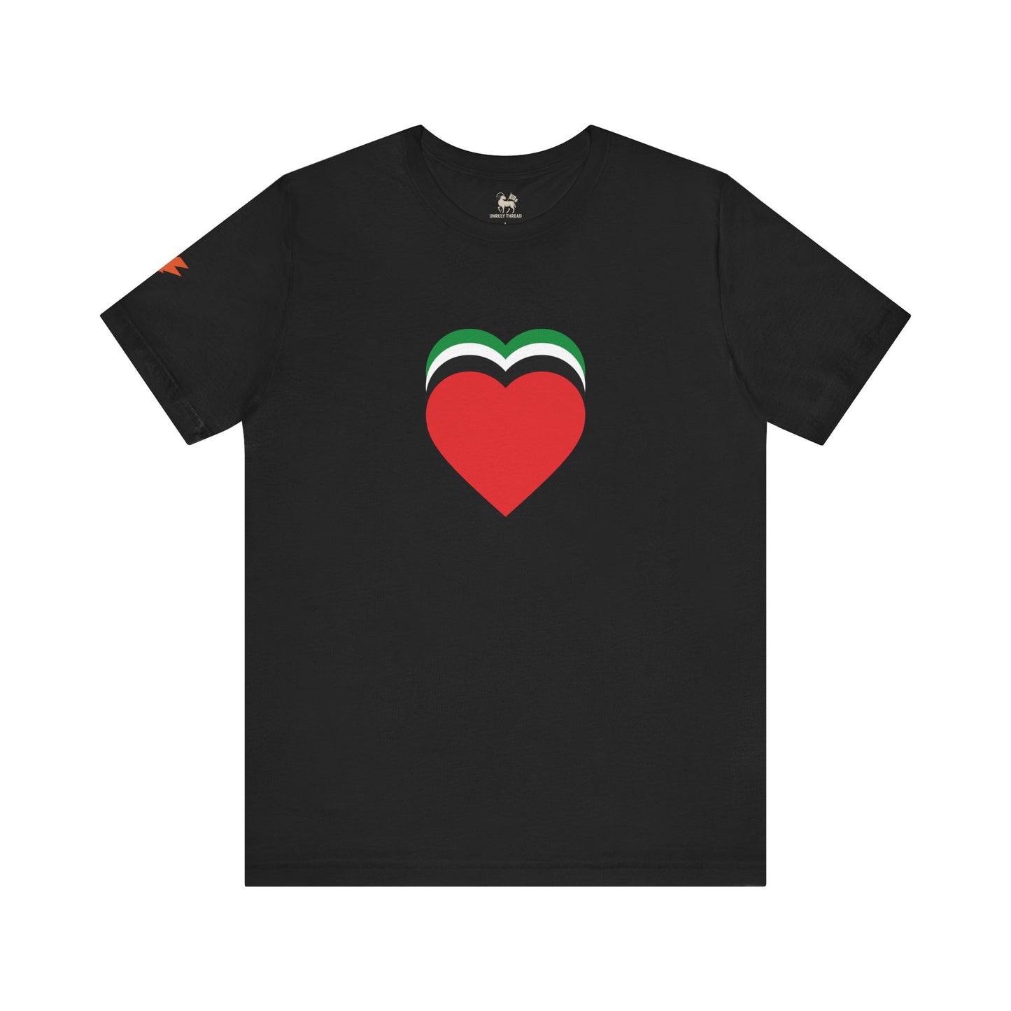 Four Hearts - Palestine | Unisex Jersey Short Sleeve T-Shirt, Thought-Provoking Apparel