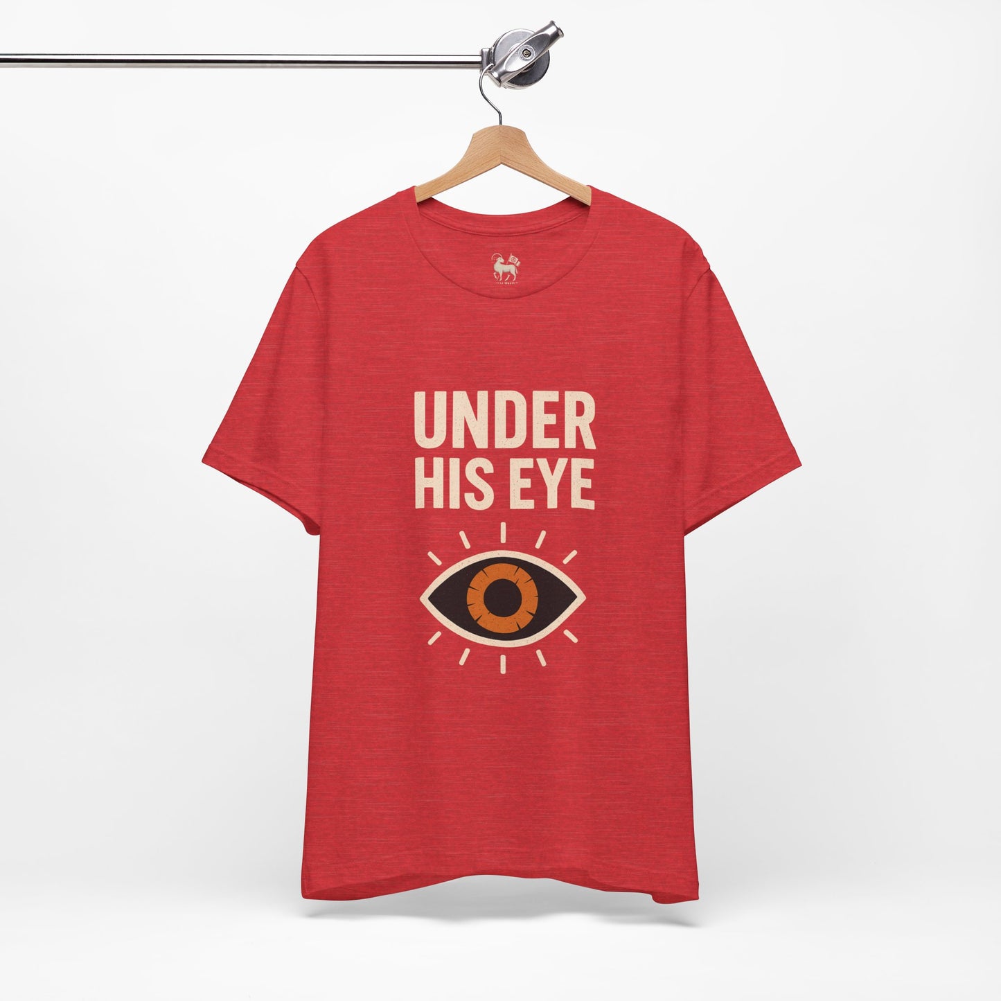 Under His Eye  | Unisex Jersey Short Sleeve T-Shirt, Thought-Provoking Apparel