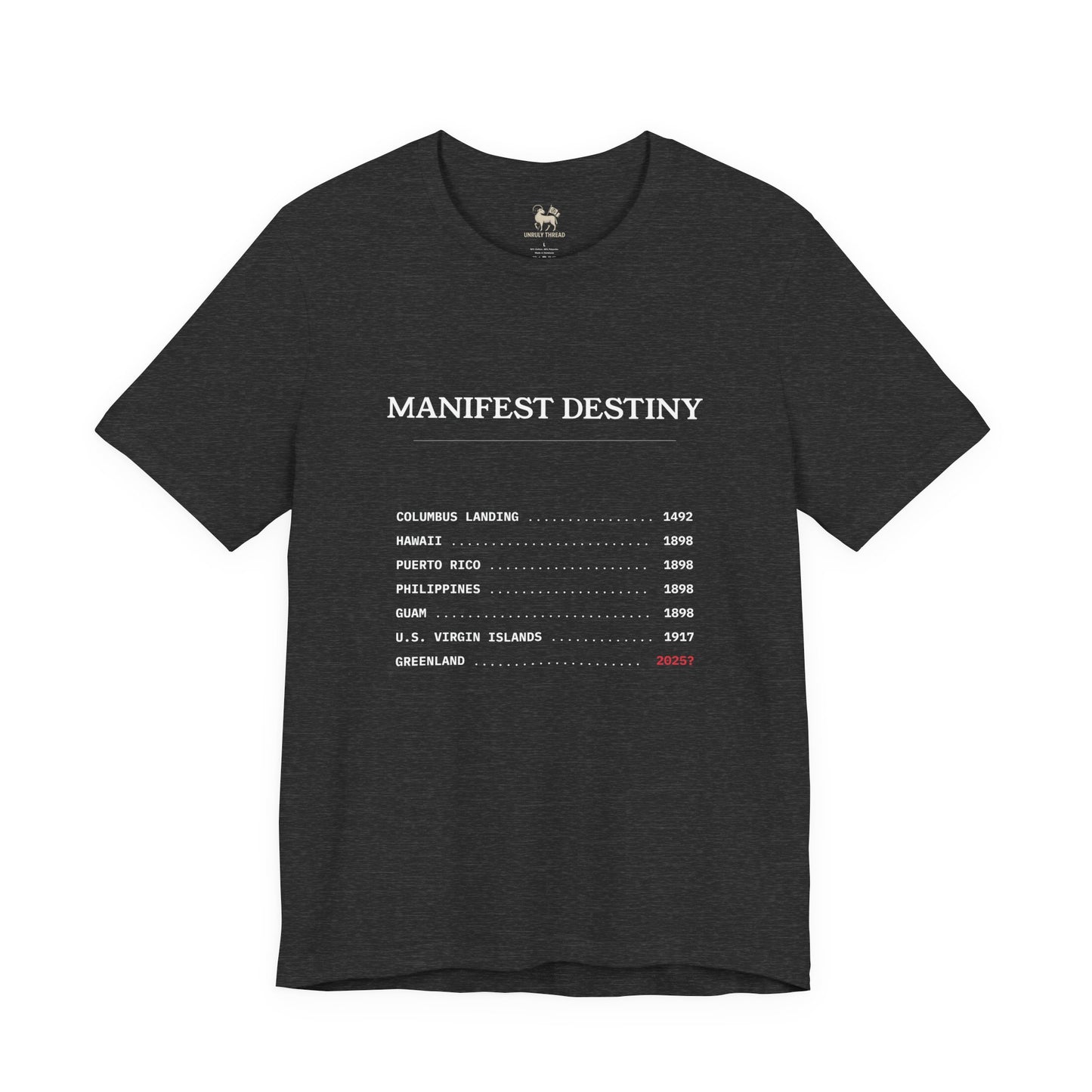 Manifest Destiny Timeline Tee | Political History Shirt