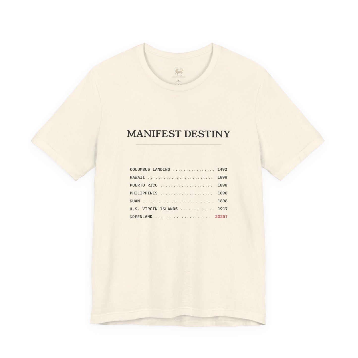 Manifest Destiny Timeline Tee | Political History Shirt