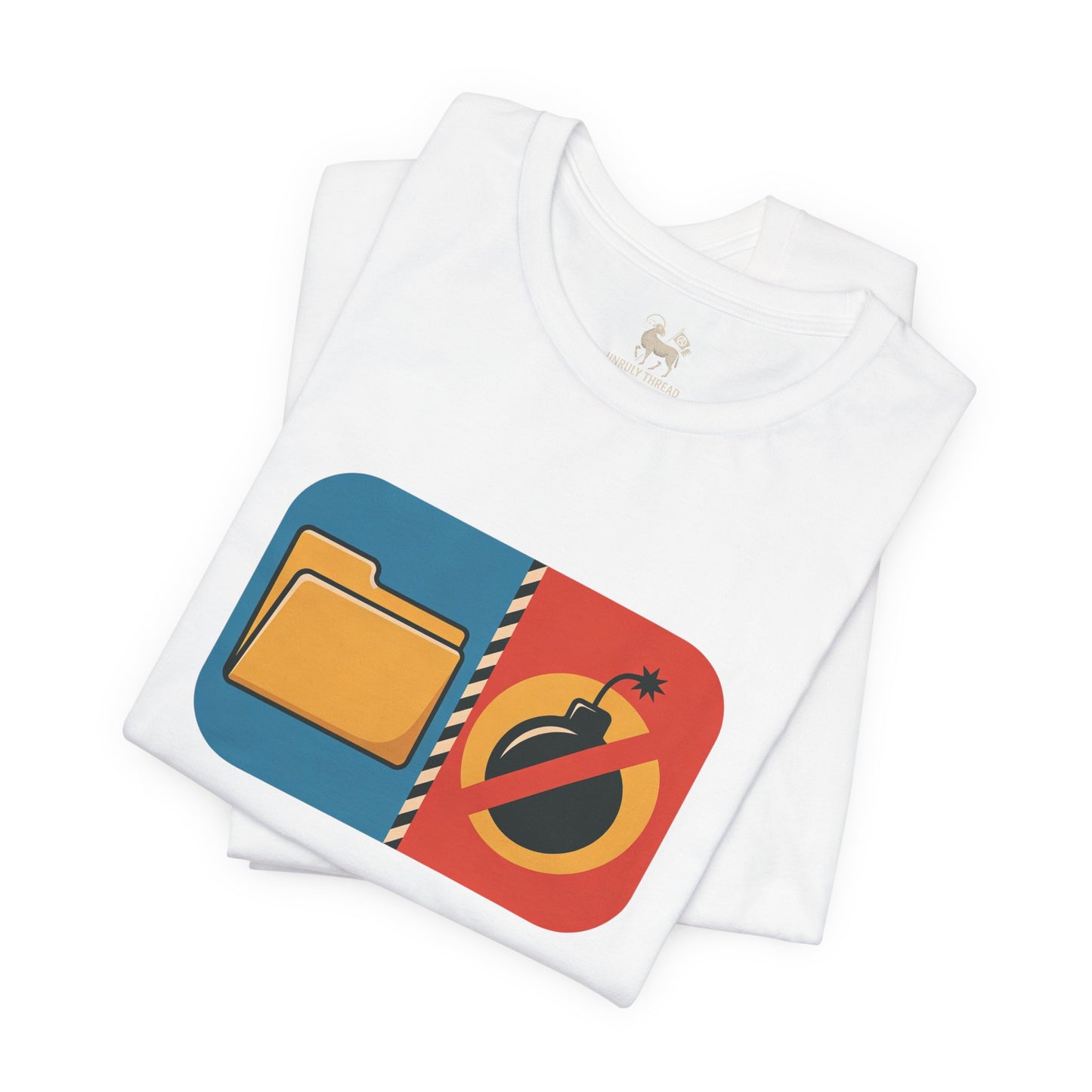 Drop the Files, Not Bombs — Minimal Icon Tee