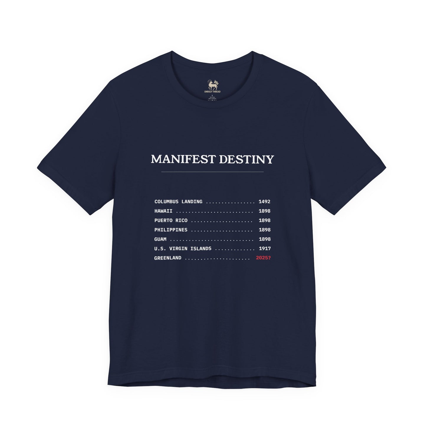 Manifest Destiny Timeline Tee | Political History Shirt