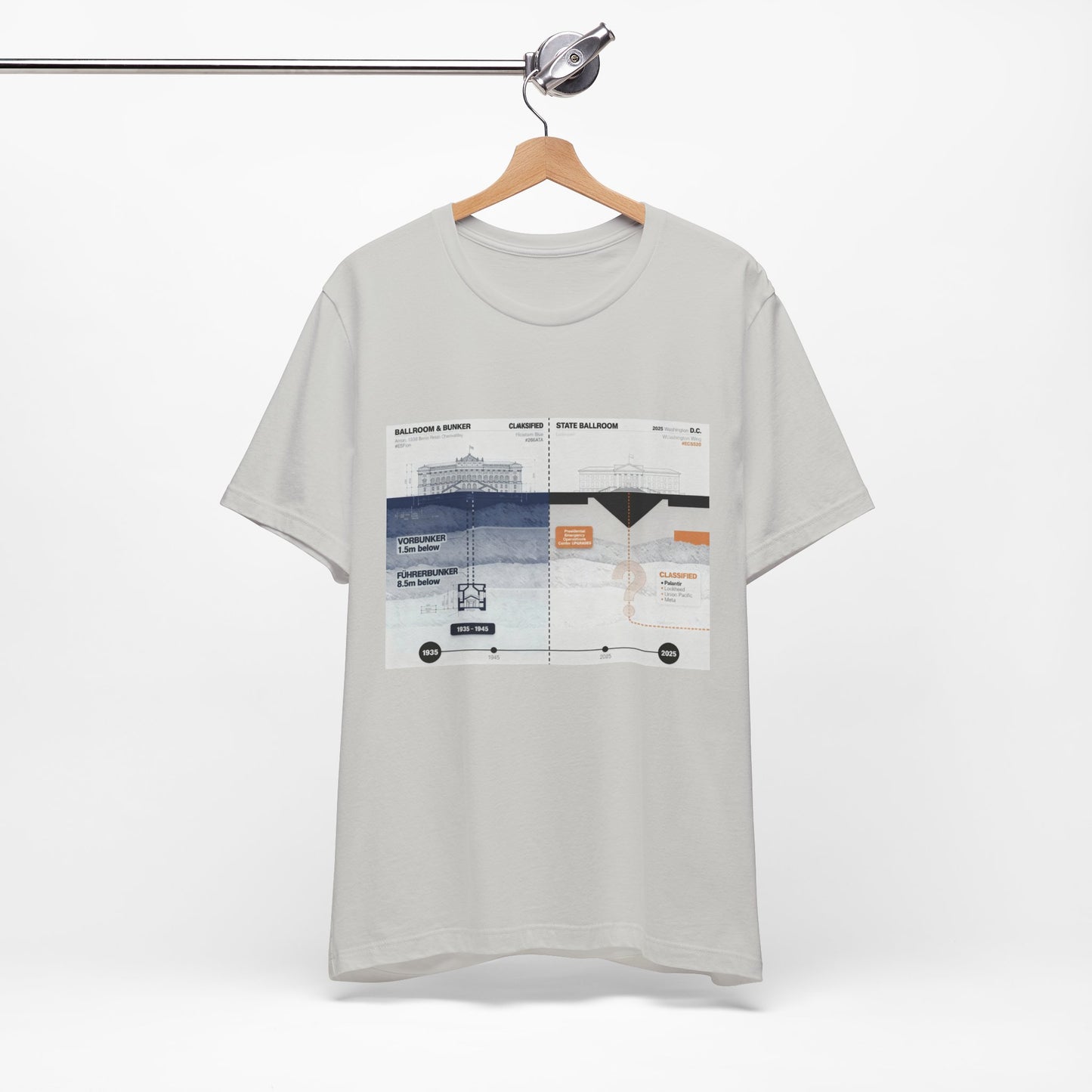 BALLROOM & BUNKER | Architectural Infographic Tee – Unisex Protest Shirt | Streetwear Washington D.C. Edition