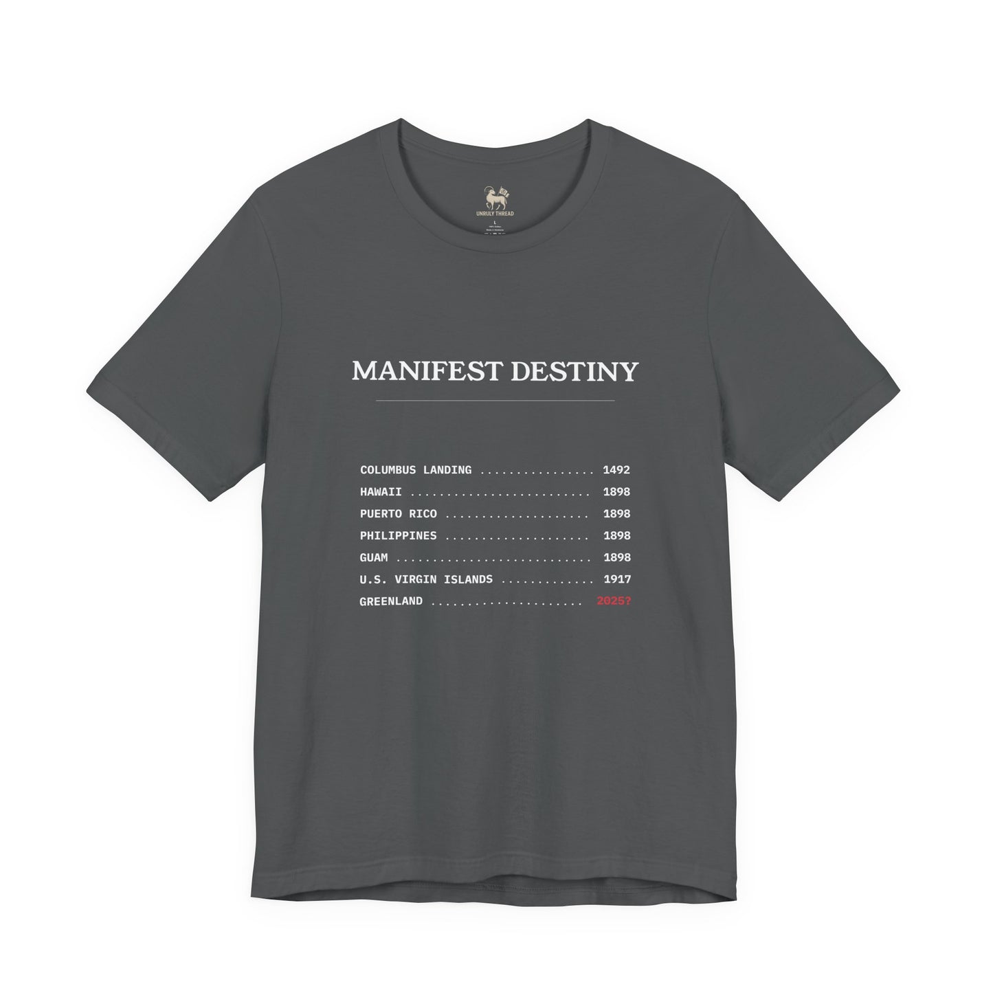 Manifest Destiny Timeline Tee | Political History Shirt